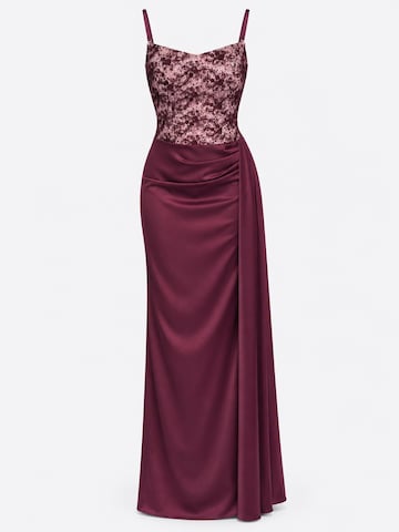 Ombre Abendkleid‌‌‌‌‌‌‌‌‌ in Rot: Vorderseite
