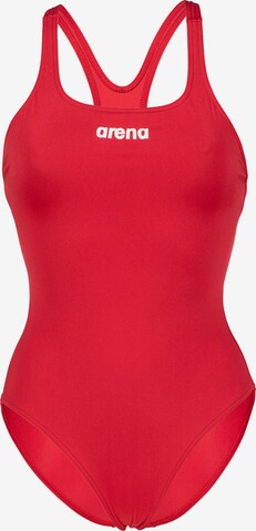 ARENA Bustier Badpak 'TEAM PRO SOLID' in Rood: voorkant