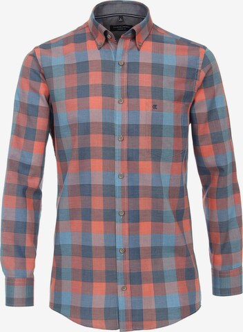 VENTI Slim fit Button Up Shirt in Orange: front