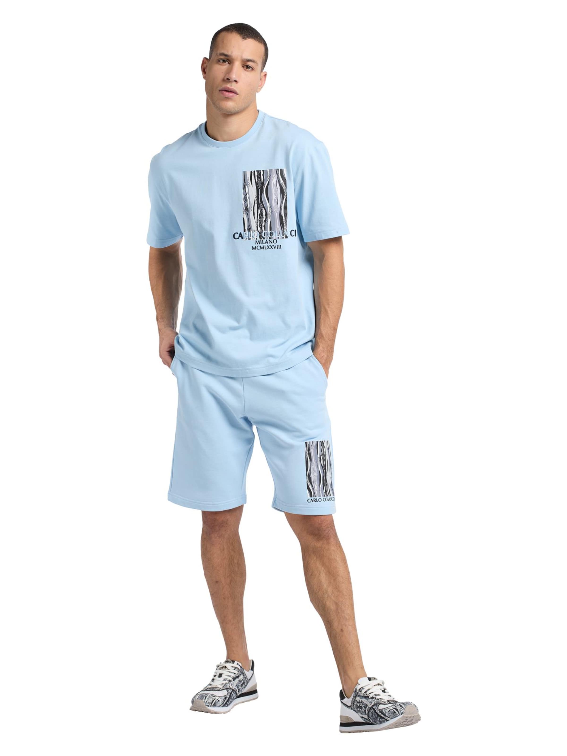 Carlo Colucci Regular Pants ' De Pasquale ' in Blue