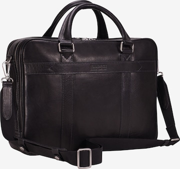 LEONHARD HEYDEN Laptop Bag 'Bergamo' in Black