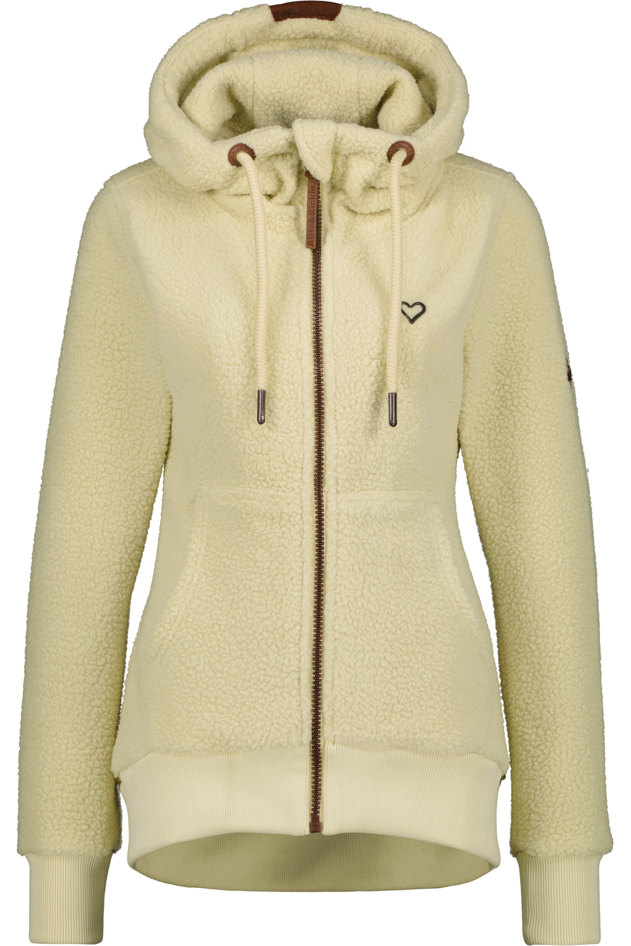 alife & kickin Zip-Up Hoodie 'YasminAK G' in Beige: front