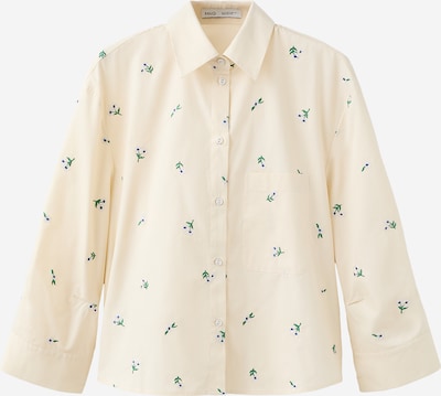 MANGO Bluza veličine XL u pastelno žuta / zelena / bijela, Pregled proizvoda