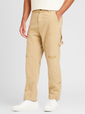 HUGO Regular Trousers 'Garon243D' in Beige: front