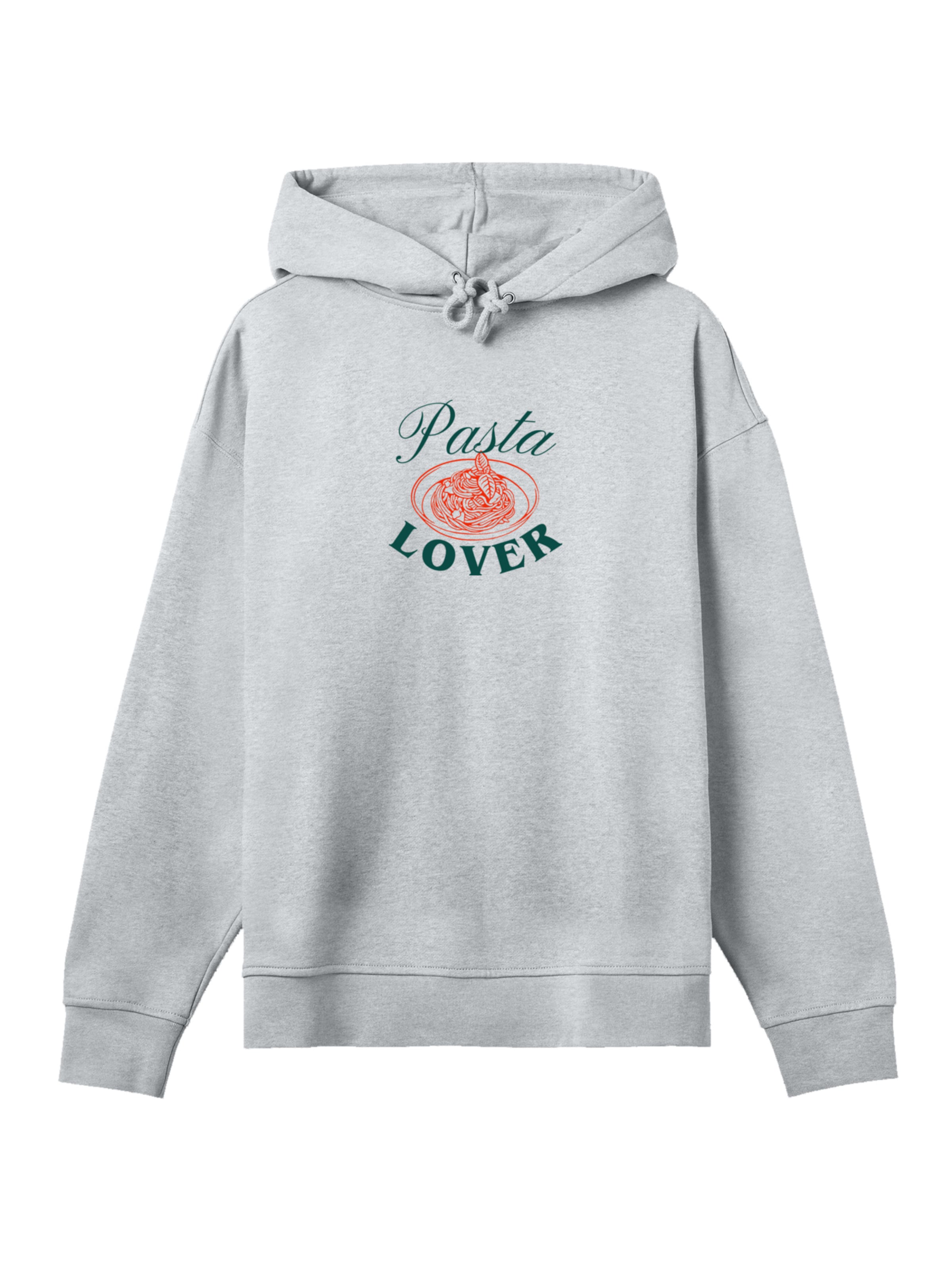 F4NT4STIC Sweatshirt 'Pasta Lover' in graumeliert / dunkelgrün / hellrot, Produktansicht
