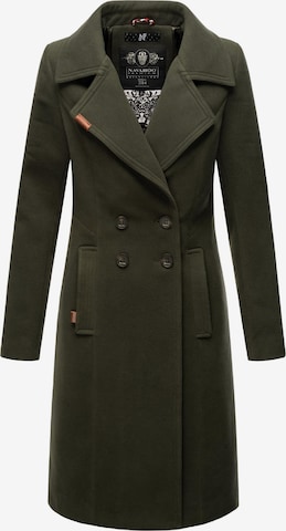 NAVAHOO Between-seasons coat 'Wooly' in Green: front