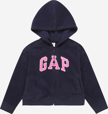 GAP Fleece jas in Blauw: voorkant