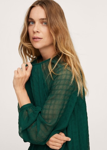 MANGO Košeľové šaty 'Match' - Zelená