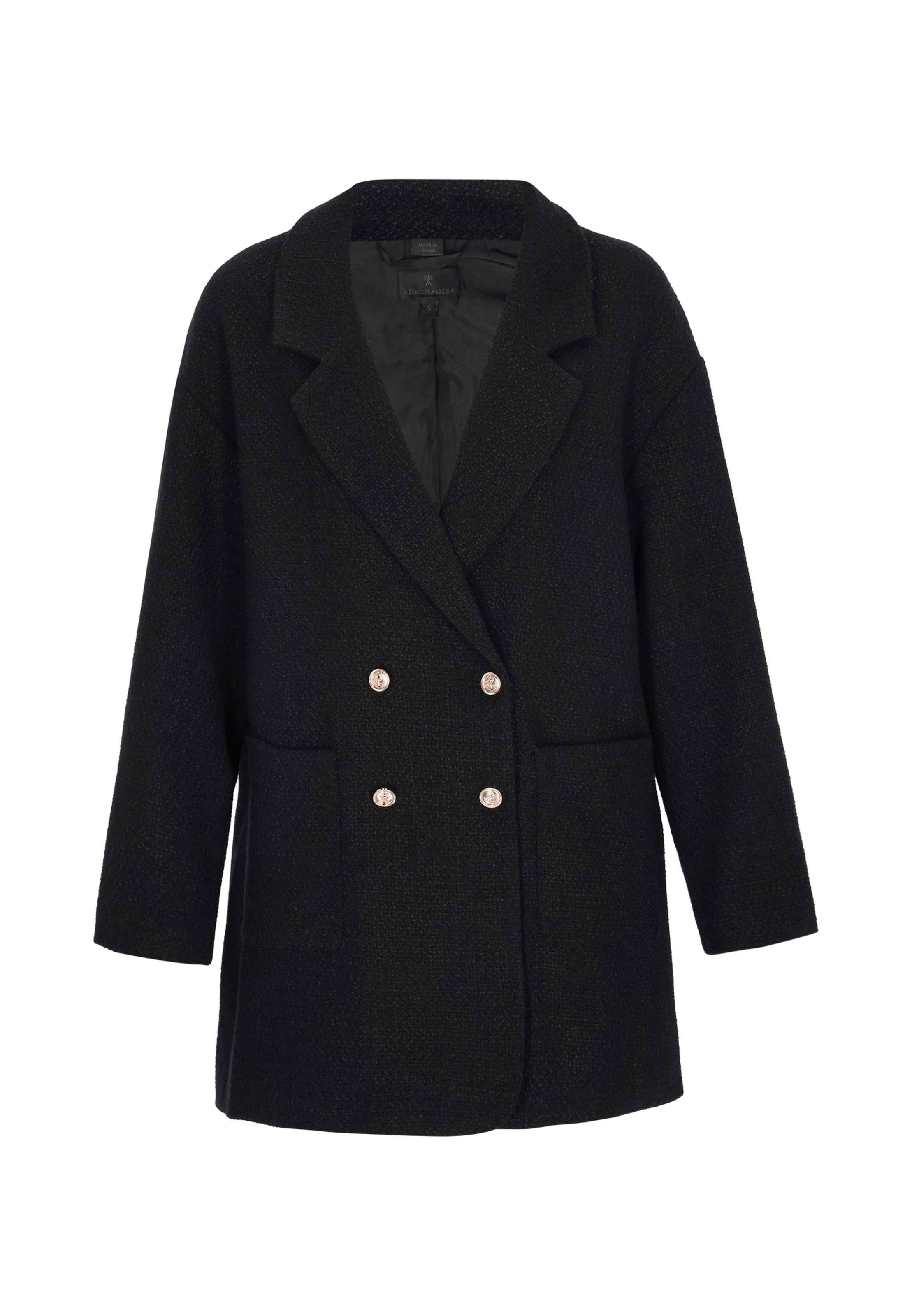 DreiMaster Klassik - Abrigo de entretiempo en negro: frente