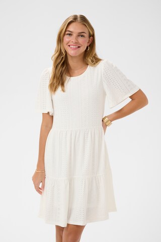 Cream Jurk 'Mianna' in Wit: voorkant