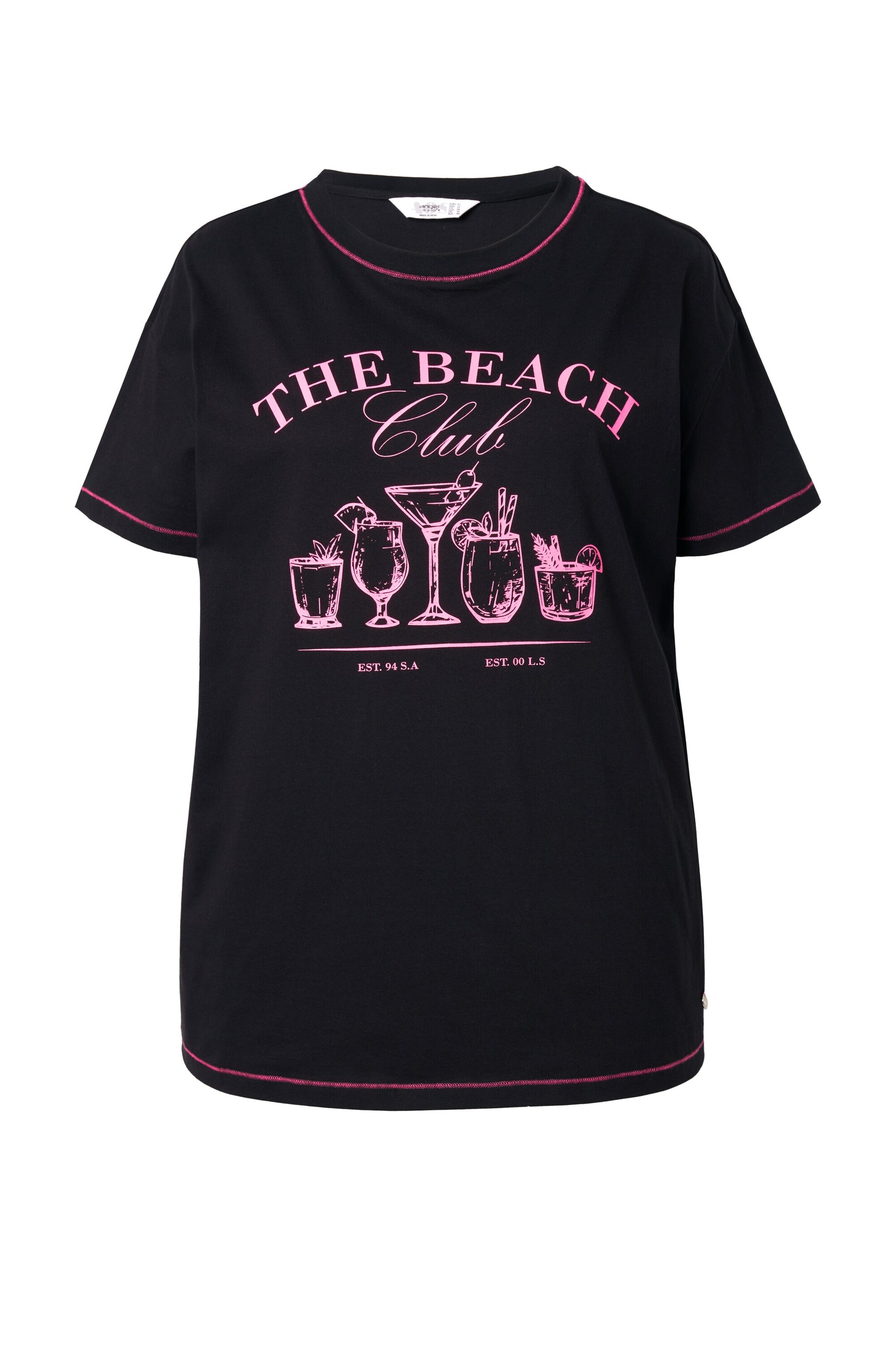 Angel of Style Shirt in pink / schwarz, Produktansicht