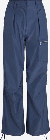 Calvin Klein Jeans Regular Bundfaltenhose in Blau: predná strana