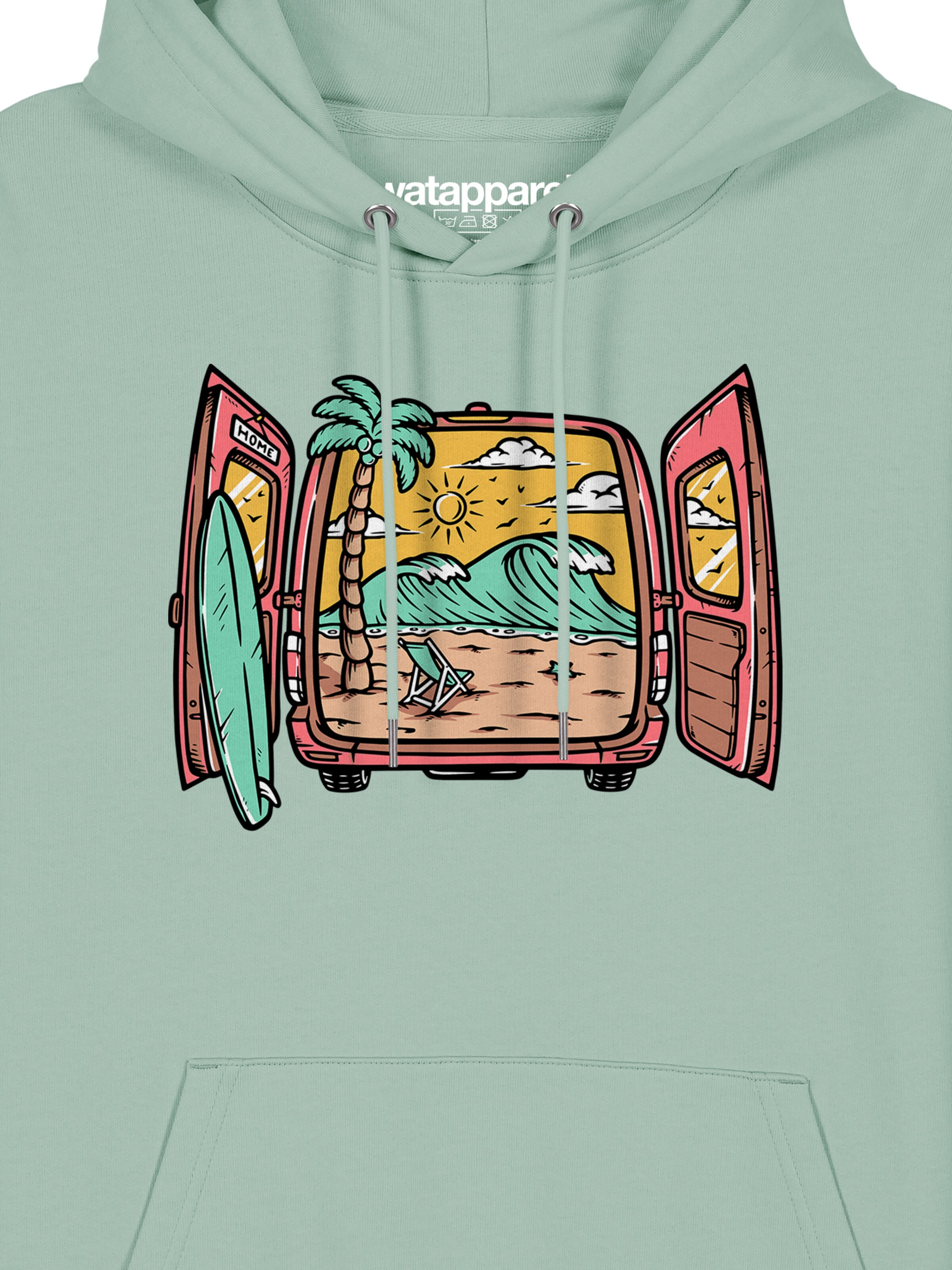 Watapparel Sweatshirt 'Surf And Beach' in Grün