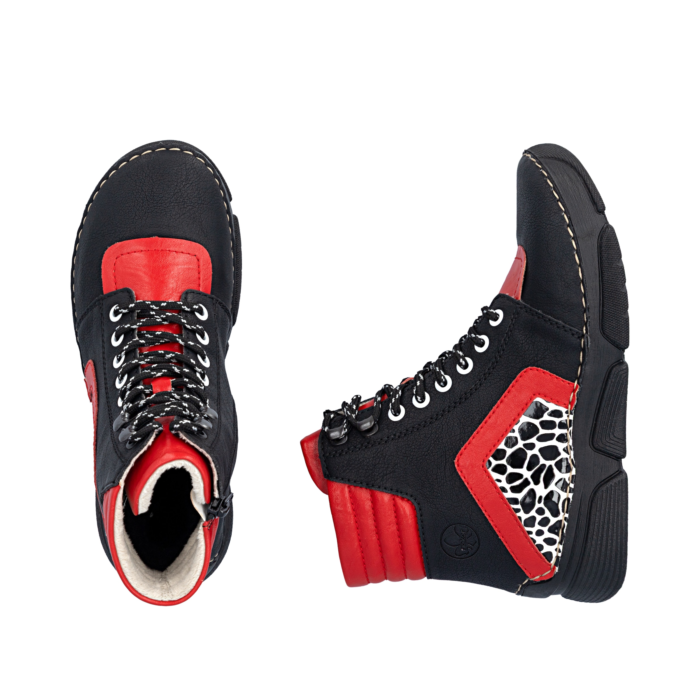 Bottines à lacets Rieker en noir