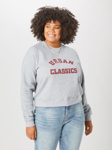 Urban Classics Sweatshirt in Grey: front