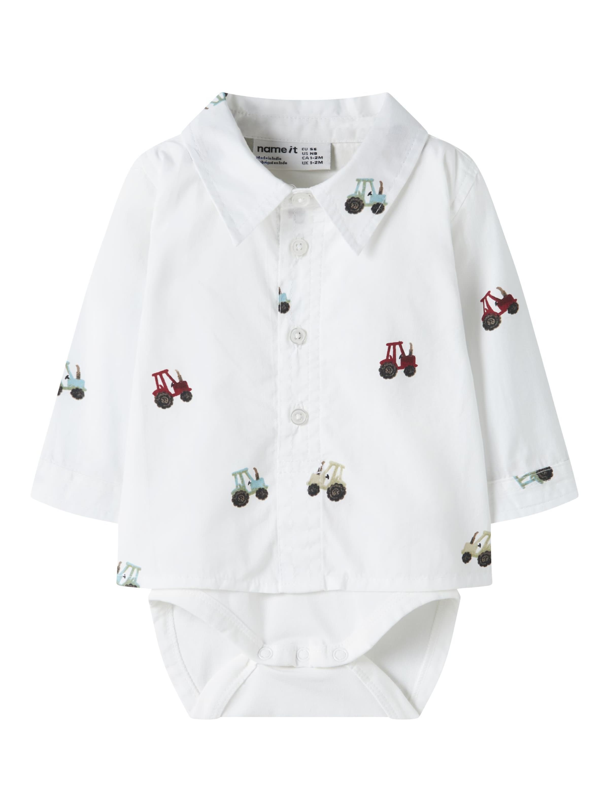 Tutina / body per bambino di NAME IT in bianco: frontale