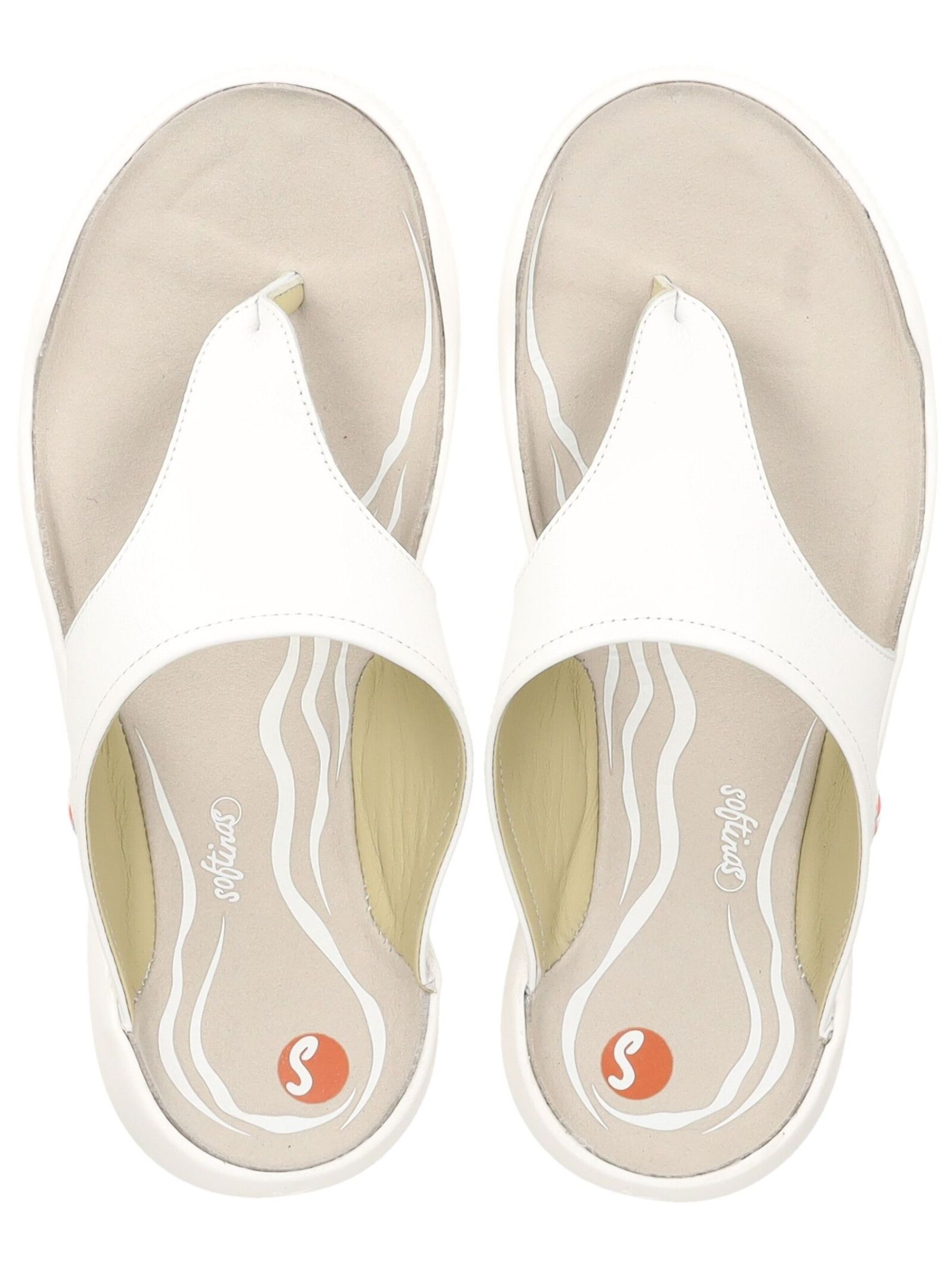 Softinos T-bar sandals in White
