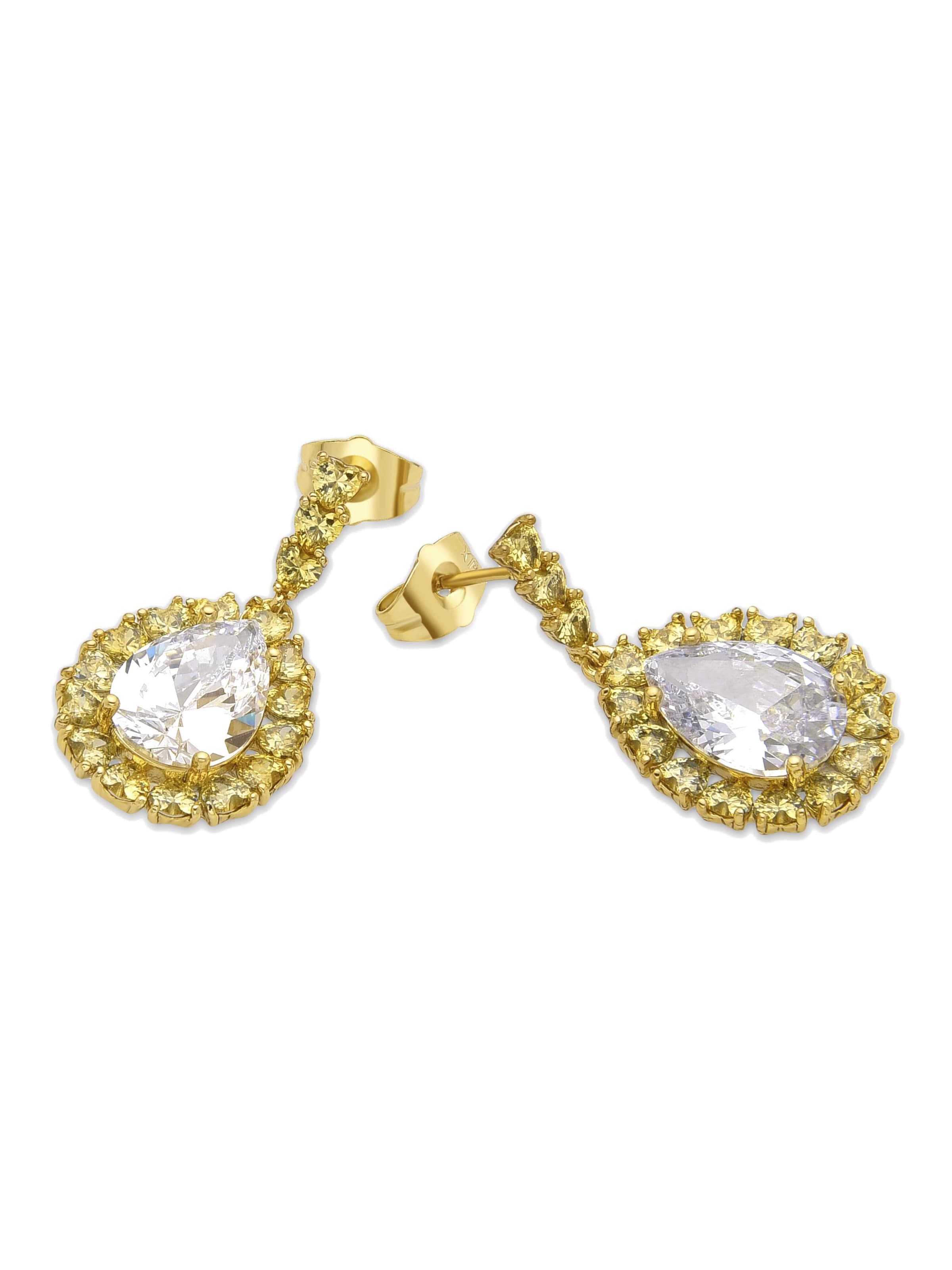 Boucles d'oreilles 'Welo' Luxenter en jaune