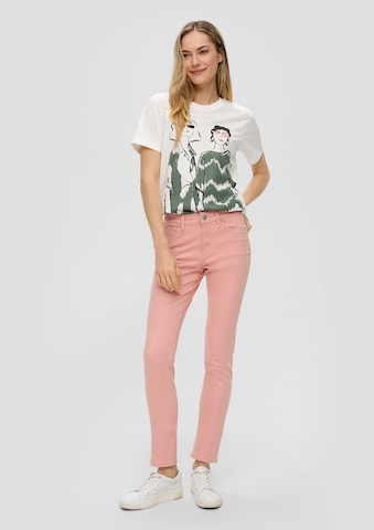 Coupe slim Jean s.Oliver en rose : devant