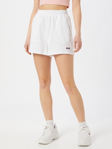 FILA Loose fit Pants 'EDEL' in White: front