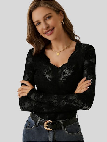 LapaPlus Top in Zwart: voorkant