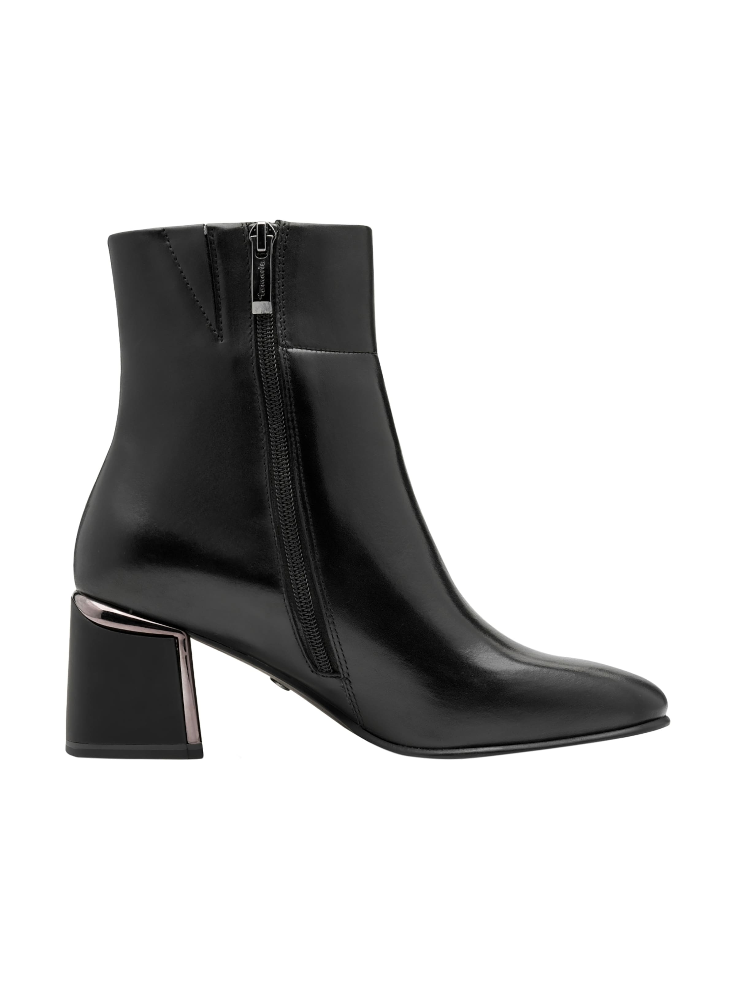 Bottines 'Stiefeletten aus Leder' Tamaris en noir