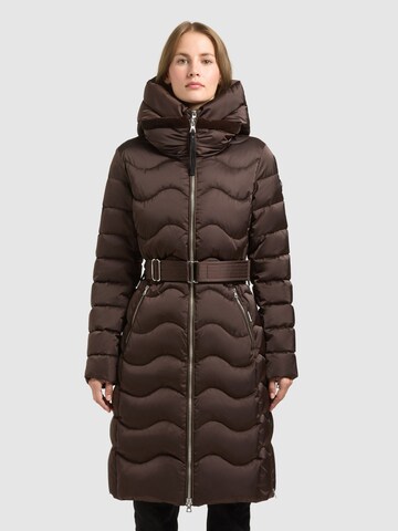khujo Wintermantel in Bruin: voorkant