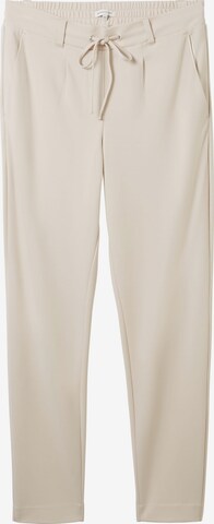 TOM TAILOR - Pantalón plisado en beige: frente