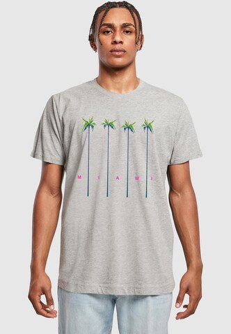 MT Men Shirt 'Miami Palms' in Grijs: voorkant