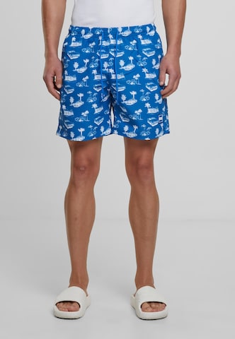 Urban Classics Zwemshorts in Blauw: voorkant