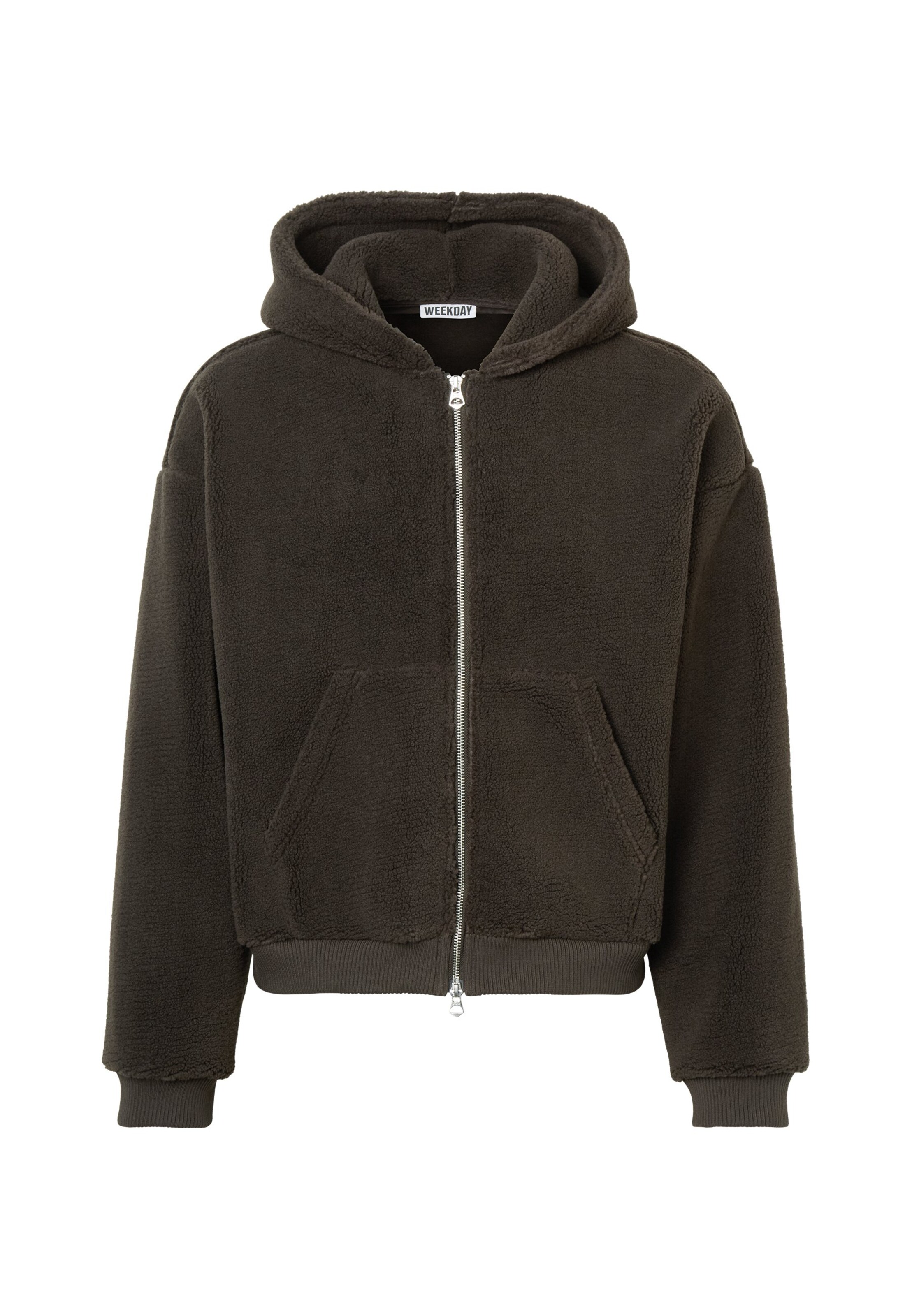 WEEKDAY Fleecejacke 'Garden' in XS in schoko, Produktansicht