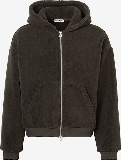 WEEKDAY Veste en polaire 'Garden' en XS en chocolat, Vue avec produit
