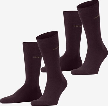 ESPRIT Socken 'Basic Uni 2-Pack' in Rot: Vorderseite