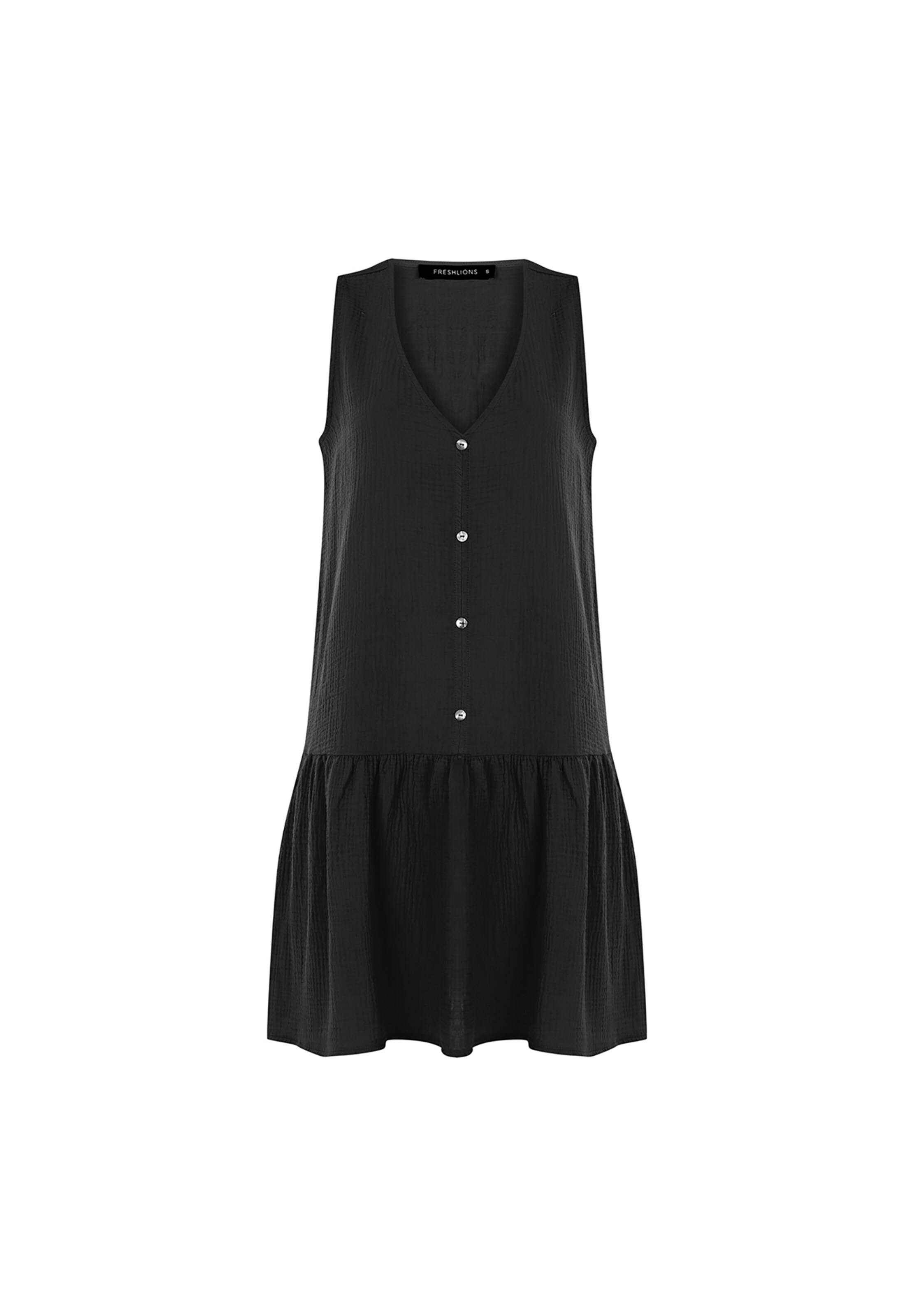 FRESHLIONS Sommerkleid 'Penelope' in Schwarz: Vorderseite