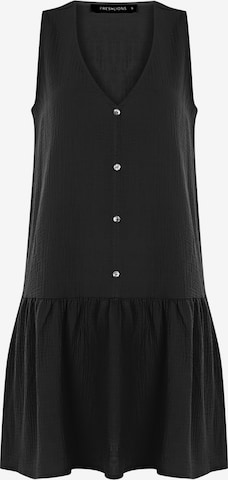 FRESHLIONS Sommerkleid 'Penelope' in Schwarz: Vorderseite