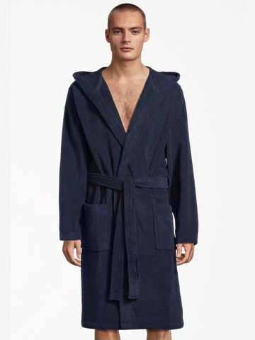 SEIDENSTICKER Long Bathrobe 'Loungewear' in Blue: front
