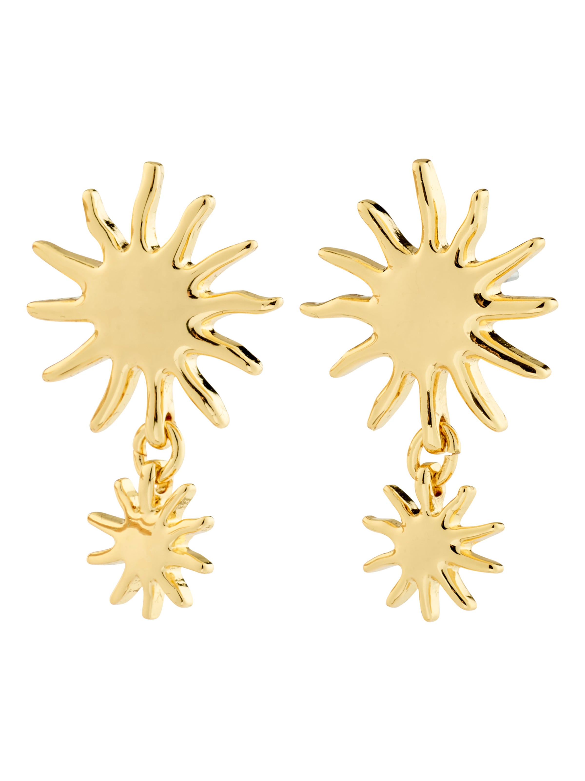 Pilgrim - Pendientes 'LYRICUS' en oro: frente