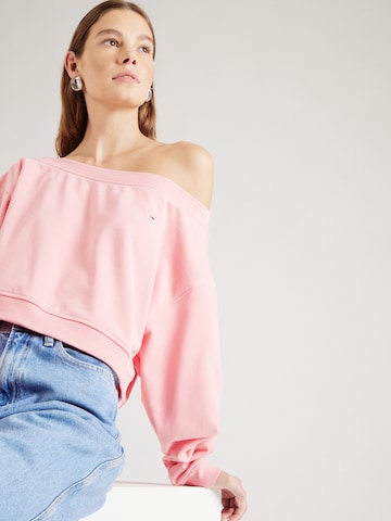 Tommy Jeans Μπλούζα φούτερ 'Essential' σε ροζ