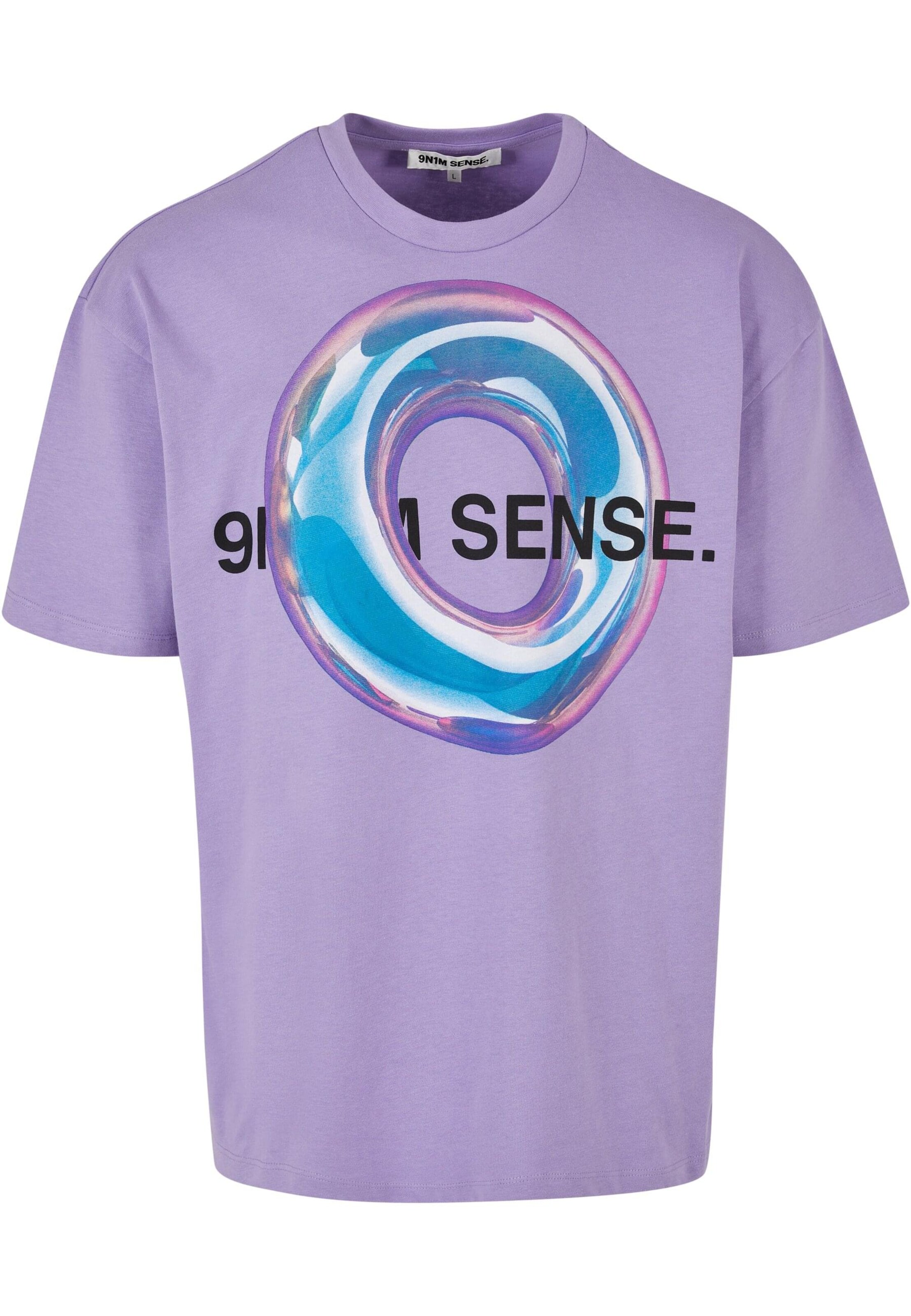 9N1M SENSE T-Shirt 'Chrome Halo' in Lila: Vorderseite