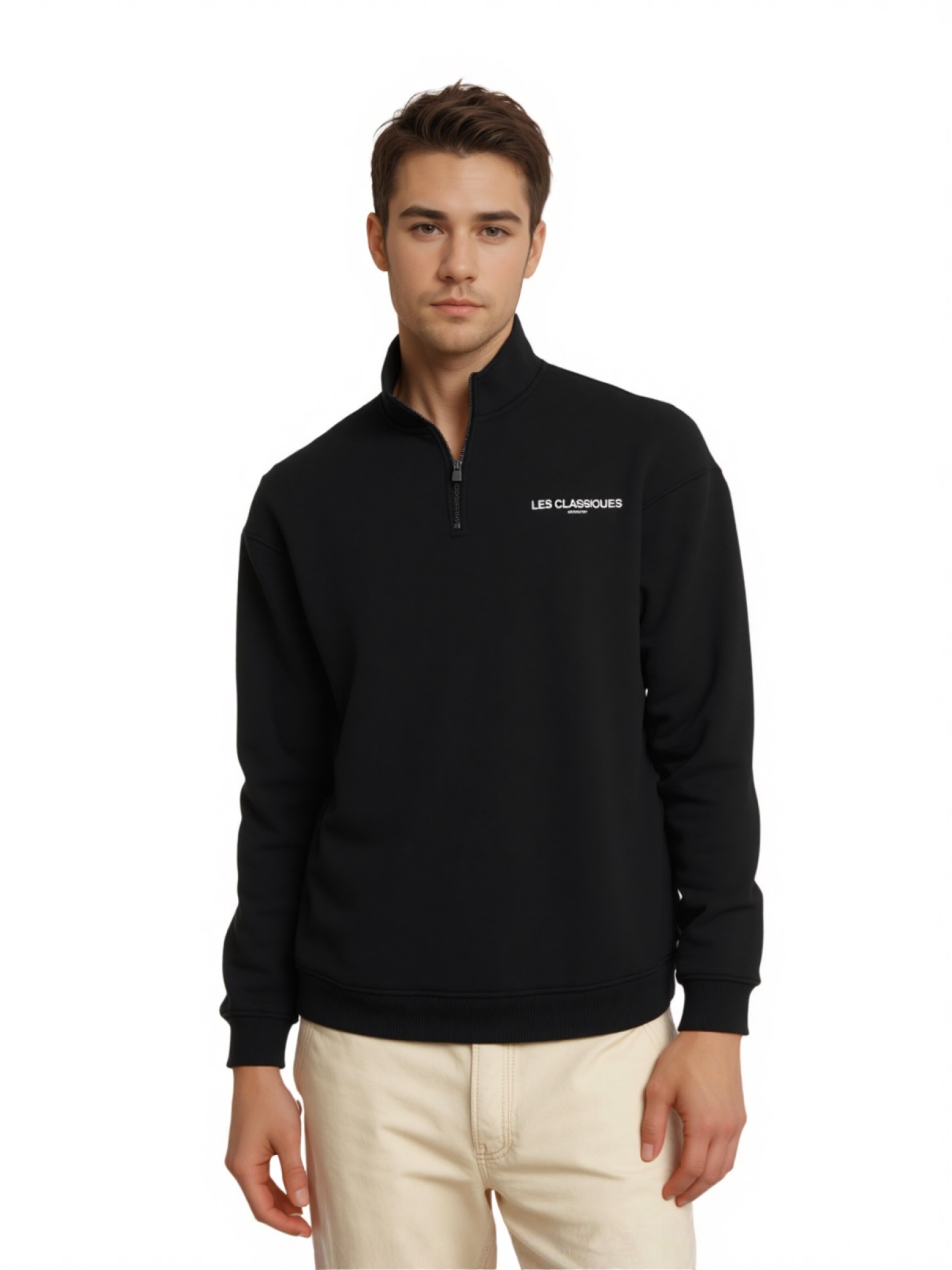 Only & Sons Sweatshirt 'LES CLASSIQUES' in Black: front