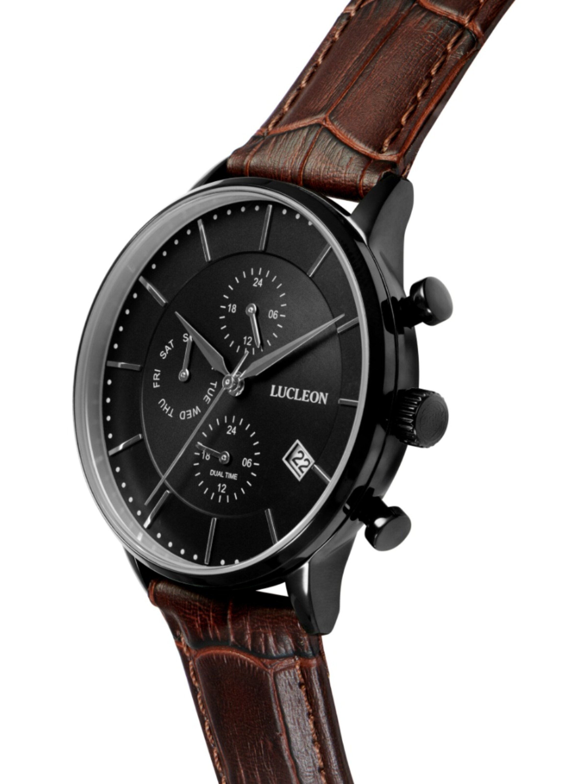 Lucleon Analog watch 'Laurens' in Brown