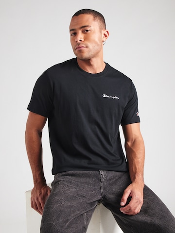 Tricou de la Champion Authentic Athletic Apparel pe negru: față