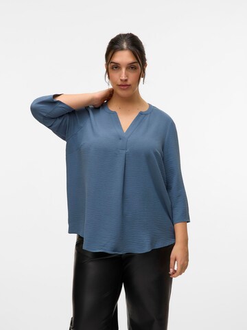 Vero Moda Curve Bluse 'ELVA' in Blau: Vorderseite
