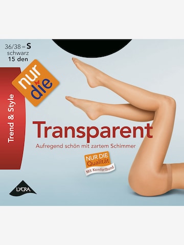 Nur Die Panty's ' Transparent, 15 Den ' in Zwart