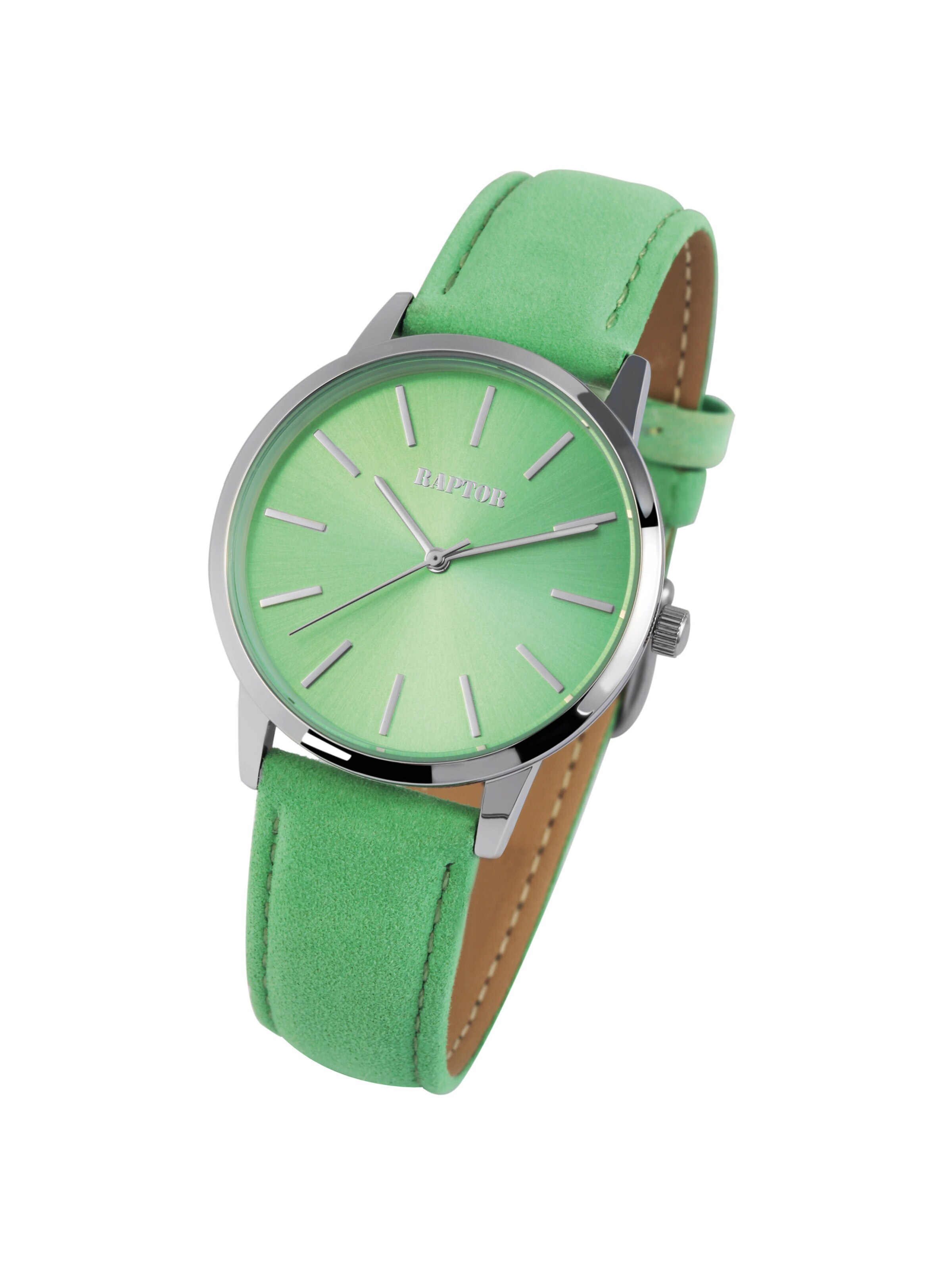 Raptor Analog Watch 'Sunny 3 ATM' in Green: front