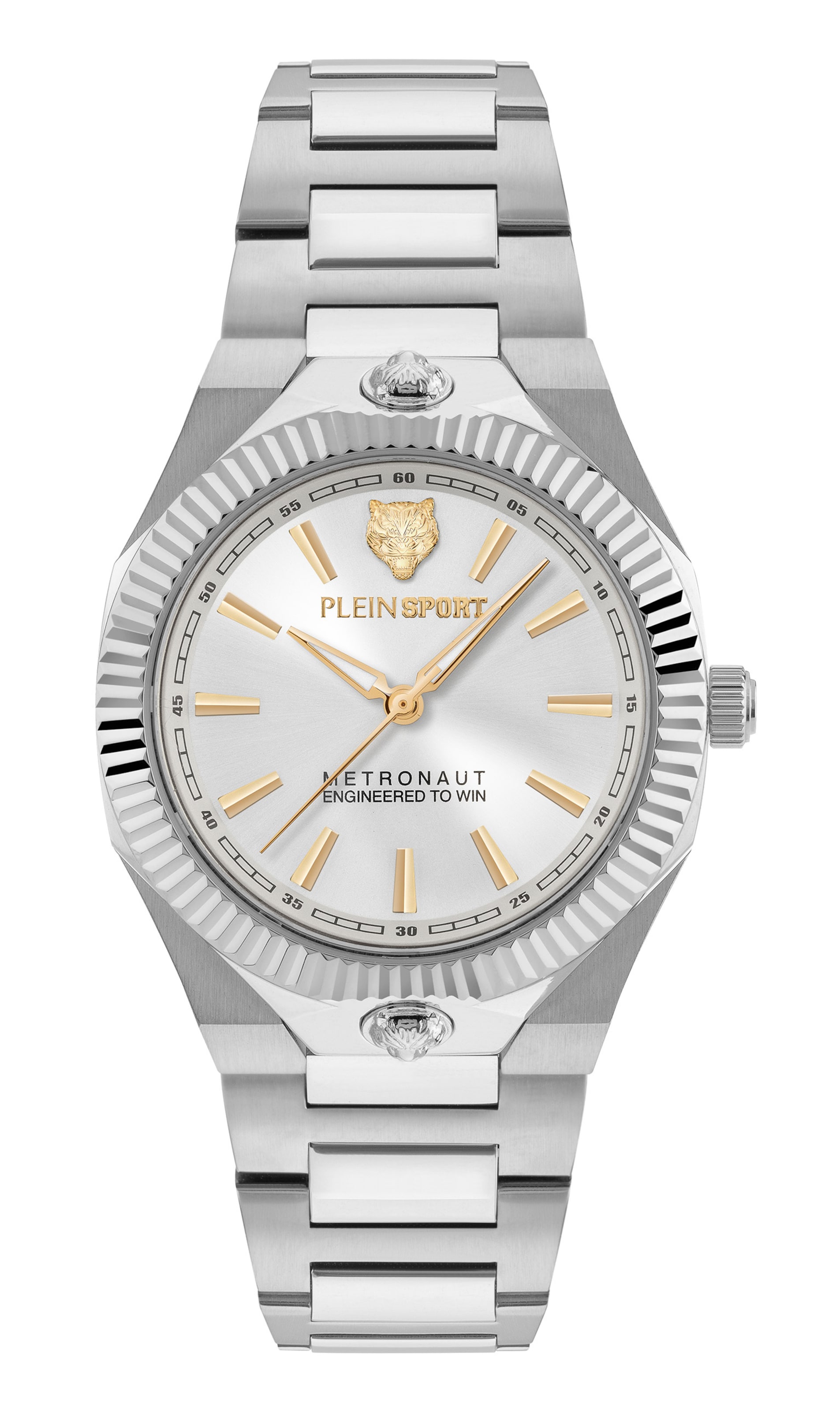 Plein Sport Analogt ur 'METRONAUT' i sølv: forside