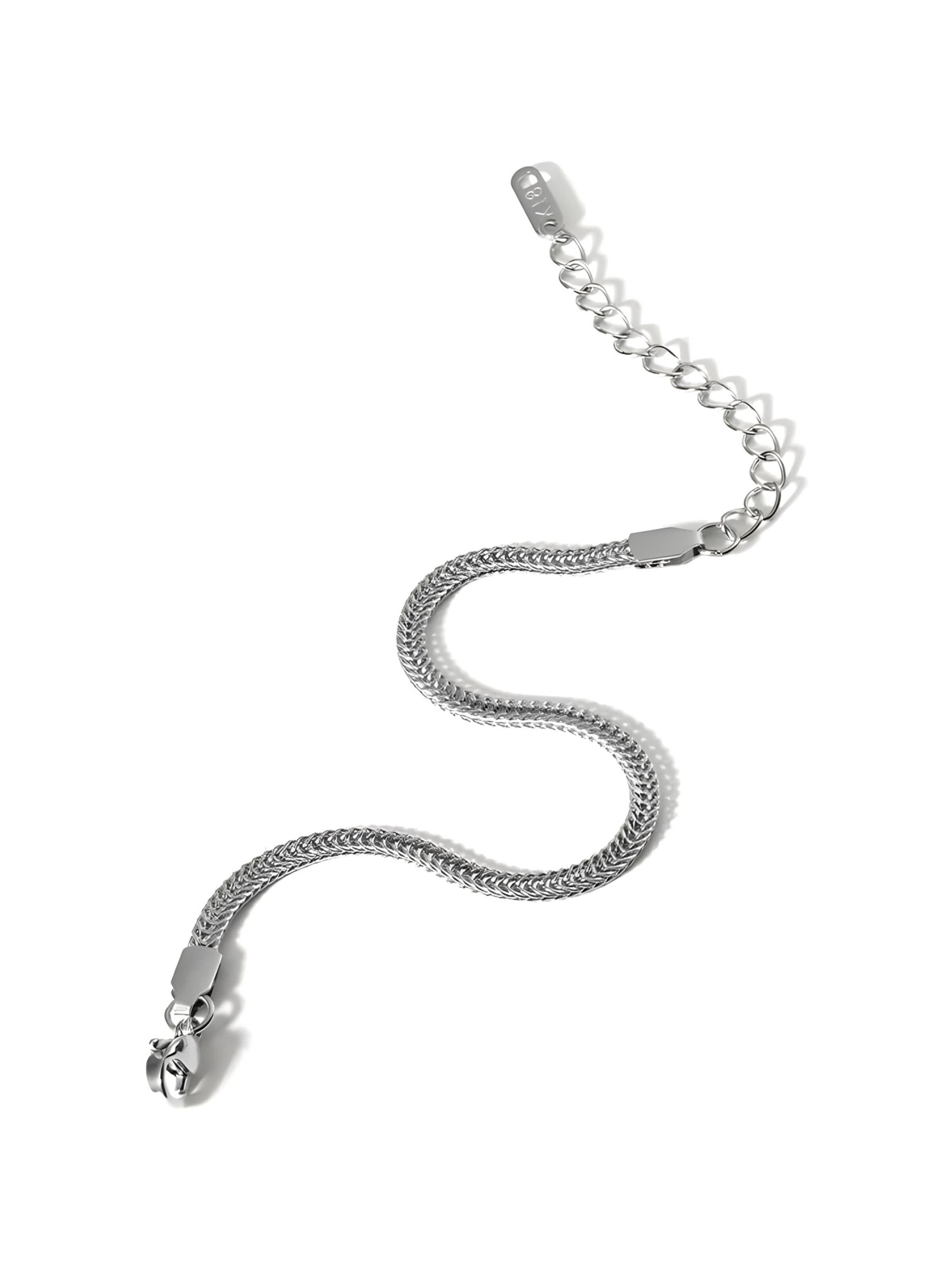 hiBALI Bracelet 'Edgy' in Silver: front
