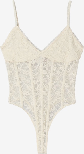 Bershka Body in ecru, Produktansicht