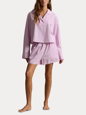 Pyjama ' Shirting Stripes ' Polo Ralph Lauren en rose : devant