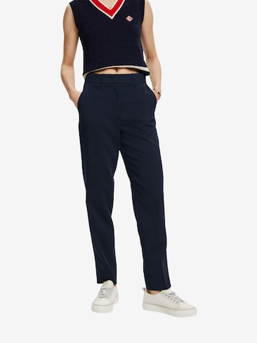 ESPRIT Regular Pleated Pants in Blue